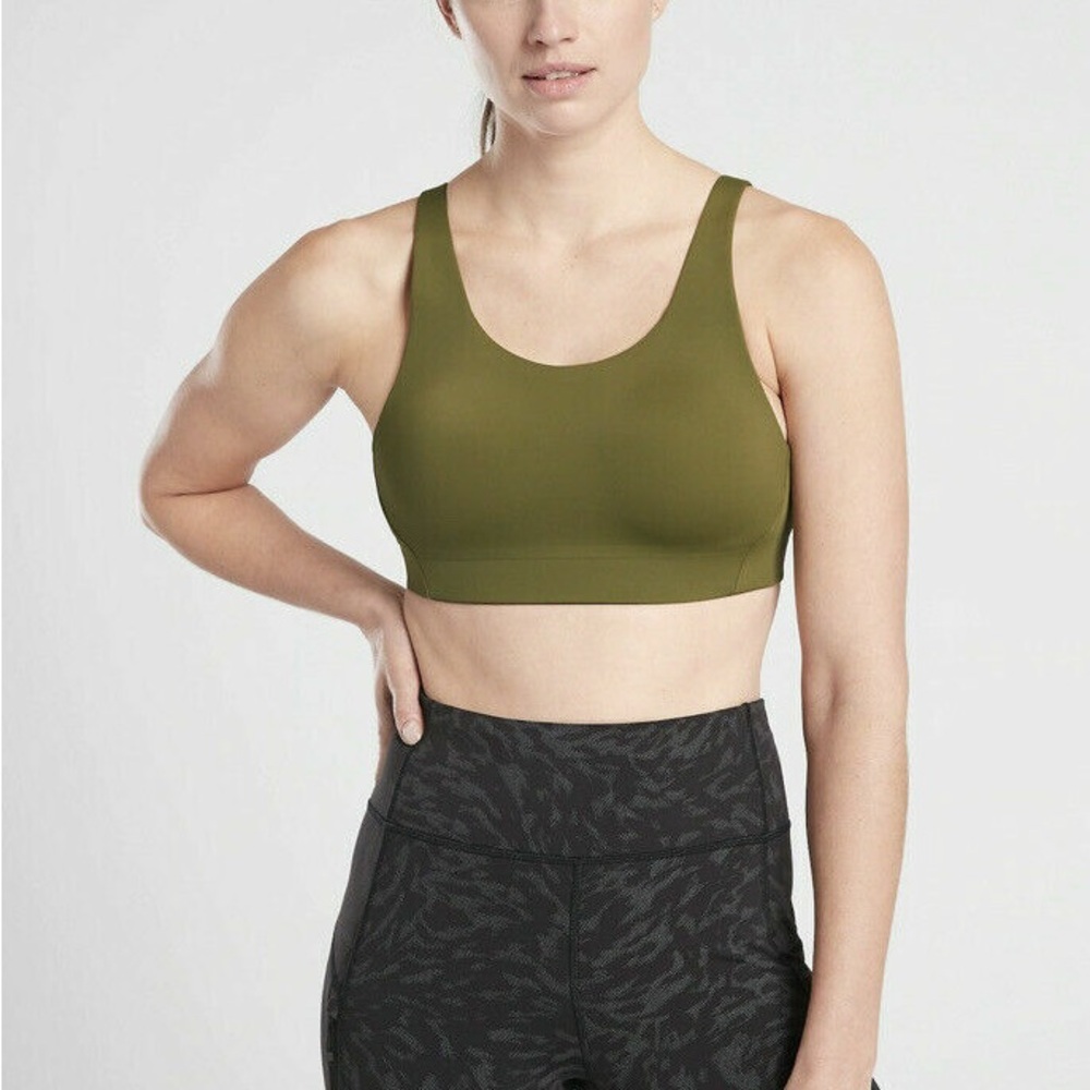Athleta | advance sprint bra 34d | arboretum olive green